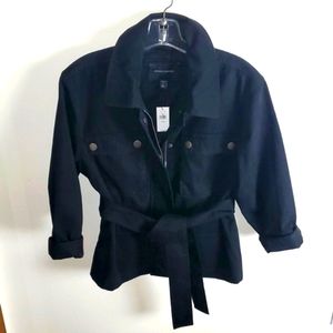 NWT Banana Republic black cotton twill jacket